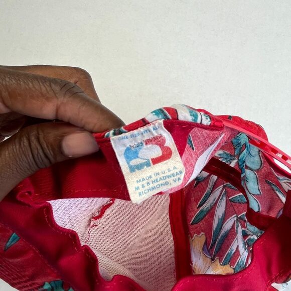 Delta Airlines Vintage Tropical Snapback Hat Red Hawaiian 80s 90S Miami Vice OS - Picture 7 of 9